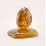  Инклюз, НФ-00000735  57гр Цельный янтарь,в форме пасхальное яйцо, фото 3 