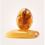  Инклюз, НФ-00000891, 50гр, Цельный янтарь,в форме пасхальное яйцо, фото 1 