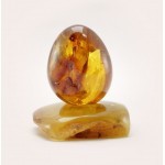  Инклюз, НФ-00000735  57гр Цельный янтарь,в форме пасхальное яйцо, фото 1 