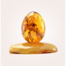  Инклюз, НФ-00000892, 56гр, Цельный янтарь,в форме пасхальное яйцо, фото 1 