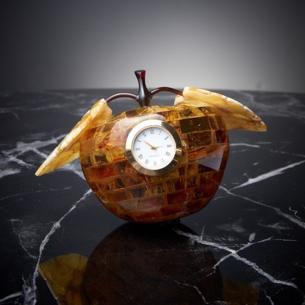  Яблоко-часы НФ-00001379 янтарь, фото 1 