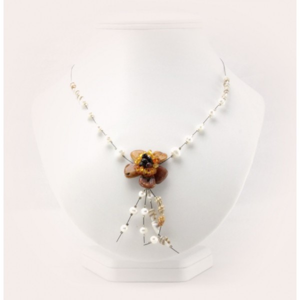  Ожерелье , НФ-00000719, 12гр, Цельный янтарь, Натуральная древесина, , 6х6х2, Вишнёвый, лимонный,, фото 1 